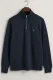 GANT Shield Regular Fit Sweatshirt ritssluiting blauw, Effen
