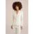 WE Fashion jersey getailleerde blazer ecru