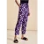Street One Dames Viscose broek met print in Paars
