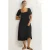 Boden Short Sleeve Jersey Midi Dress Blk