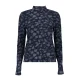Geisha Top Turtle Aop Rhinestones 62585-14 T-shirt Lange Mouw 685 Dark Blue/silver