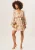 Multikleurige gestreept chiffon jacquard mini-wikkeljurk
