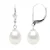 Oorbellen Dangle zoetwaterparels 8-9mm Wit Wit Goud 18 Karaat