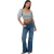 Brave Soul Dames/Dames Ditsy Bloemen Top met Pofmouwen (Blauw)