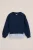 WE Fashion – Meisjes oversized sweater met print – Oversized – Donkerblauw – Katoen –