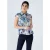 Gebloemd shirt met kapmouw
