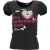 Love Moschino T-shirt met grafische print en pofmouwen in zwart katoen