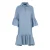 Serenity Blauw Tencel Overhemd Jurk