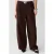 Shoeby wide leg high waist casual broek donkerbruin