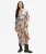 Satijnen Bloemen Maxi Jurk Oversized Pasvorm Blauw