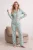 TRENDYOLMİLLA Dames 2-pack Turquoise Met grafische print Lang Loungewear Regular fit Pyjama- Sets