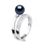Ring Rush Verstelbare Ronde Zoetwater Parel sieraden 7-8mm Black 925