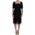 Dolce & Gabbana Dameszwarte gebloemde Ricamo Sheath Dress