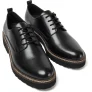 Pod Kris Leren Dames Zwarte Derby Schoenen