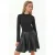 Contrastjurk met Ronde Hals