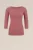 WE Fashion – Dames T-shirt met driekwart mouwen – Roze – Katoen –