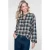Geisha 63846-32 950 blouse check anthracite/camel