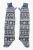 Gebreide vingerloze, warme handschoenen met studs in Azzurro, Bianco, Blu, Multicolor