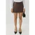 Lage Taille Mini Rok in Faux Leer