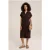 We Fashion Dress Mid Length Dark Brown