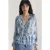 Rimpelige V-hals Patroon Blouse