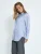 minus Blouse ‘Liora’  lichtblauw / wit