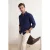 TRENDYOL MAN Heren Donkerblauw Effen Lang Regular fit Overhemden