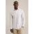 WE Fashion gestreept slim fit strijkvrij overhemd beige wood