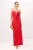 TRENDYOLMİLLA Dames Rood Effen Maxi Mouwloos Recht Avond & Gala Jurk