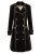 AVENUE N°29 Wintermantel ‘Double Breasted Military Coat With Contrast Buttons’  zwart