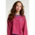LOOXS 10sixteen rechtvallende gestreepte longsleeve met backprint – donkerrood