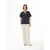 V-hals blouse voor dames Haris Cotton Essentials Front Pleat