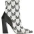 Marcell von Berlin Printed Ankle Boots Black/white Logo Print