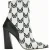 Marcell von Berlin Printed Ankle Boots Black/white Logo Print