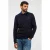 Butcher of Blue trui met wol fijn gebreid donkerblauw