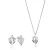 Orphelia ‘Anet’ Dames 925 Sterling Zilveren Set: Ketting-Pendant + Oorbellen – Zilver SET-7520