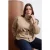 Trendyol Curve Dames Beige Effen Regular fit Grote maten Trenchcoats