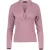 Roze gemêleerde V-hals gebreide top