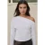 Asymmetrische Hals Drapé Blouse
