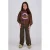 Vingino rechtvallende hoodie met print – donkerbruin