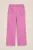 WE Fashion – Meisjes wide leg broek met ribstructuur – High waist – Fuchsia – Katoen –