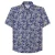 Lambretta Heren Paisley Overhemd met korte mouwen (Marine, Wit)