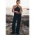 Mikuta The Black Flowy Pants Black