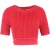 RED Valentino gebreide crop top met open rug in rood katoen