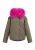 Mymo winterjas houduwarm Dames Olijf violet