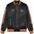 Malelions x Jeffrey Herlings Satin Crew Jacket | Black/Orange