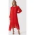 GANT Maxi Viscose Frill Dress Bold Red