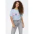 ONLY T-shirt lichtblauw met pailletten