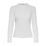Dames-T-shirt Only Emma met lange mouwen – Col Montant