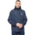 Crosshatch Lichtgewicht herenjas met capuchon en all-over print van Janscore (Blauw)